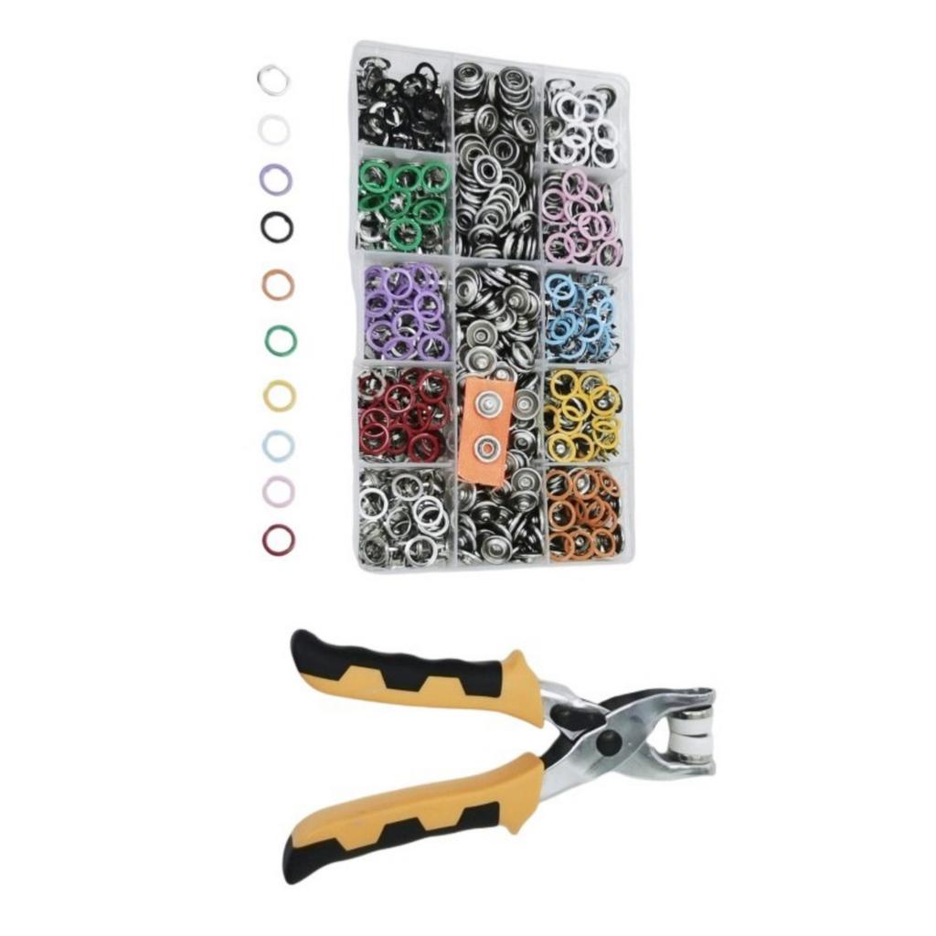200set 11mm Metal Snap Button Fasteners With Tool Plier For Clothing Shoes Bags Craft Projects Garments And Accessories