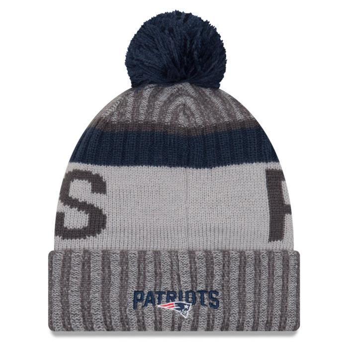 Chapeau d'hiver - New Era NFL SIDELINE 2017 - New England Patriots - Doublure polaire - 100% acrylique