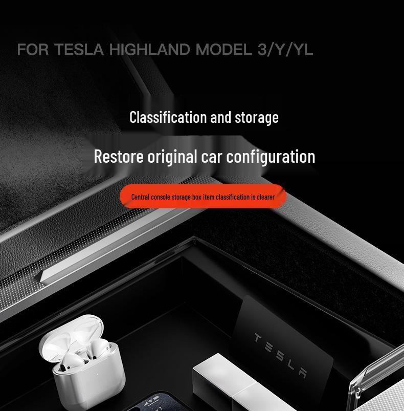 Силиконовый коврик и аксессуар-органайзер для центральной консоли Tesla Model 3/Y