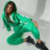 Sports and Leisure Women's Zipper Decoration Hooded Jumpsuit One-piece Suit