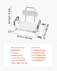 Swivel Shower Chair with Arms and Back, 100 Kg Heavy Duty Bench Seat for Inside Shower Stall and Bathtub Mounting, Bathroom Bath Tub Seat for Adults,