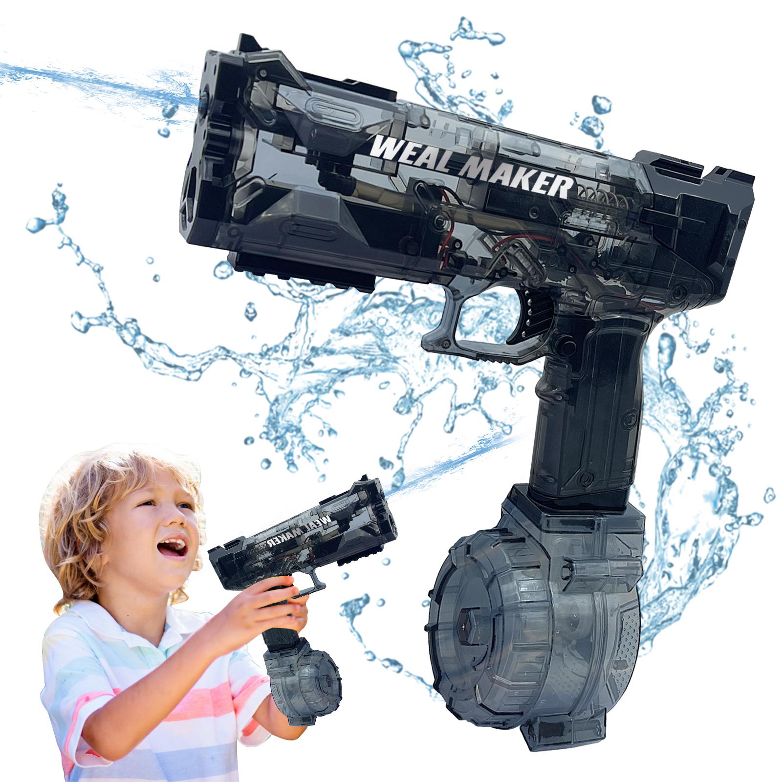 

Strongest Electric Water Guns Toy Automatic Waterproof Squirt Water Pistol Shoot Spray Blaster Summer Pool Toys for Kids Adult чорний