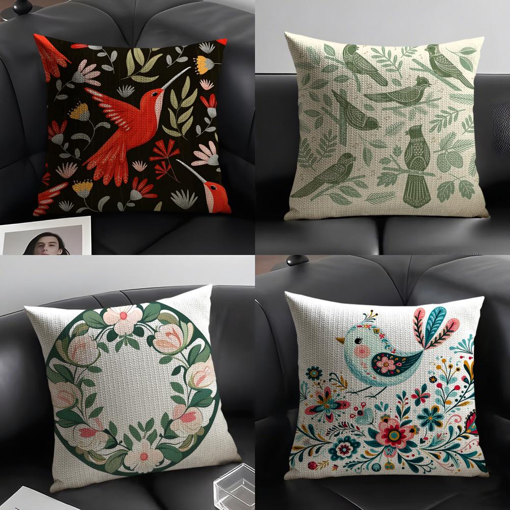 Simple Farm Crop Flower Print Pillow Case Home Living Room Decoration Linen Pillowcover Pillow Cases Cushion Cover