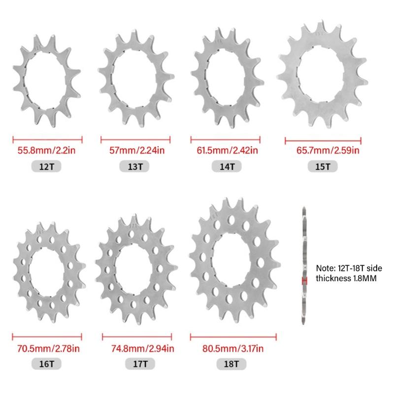  Single Speed Stainless Steels Cog Bike Freewheels High Strength  Single Speed Cog Bicycles Sprocket Freewheels