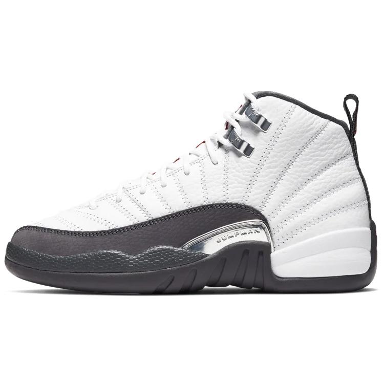 Air Jordan 12 Retro White Dark Grey GS 153265-160 36