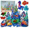 Set of Magnetic Construction Blocks 3D Large Panels Sea World 40 pcs.
