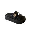 Muffin Platform Slippers Women's Summer Outer Wear 2025 New Fashion High-end Sense Non-slip Heightening One-word Cool Slippers