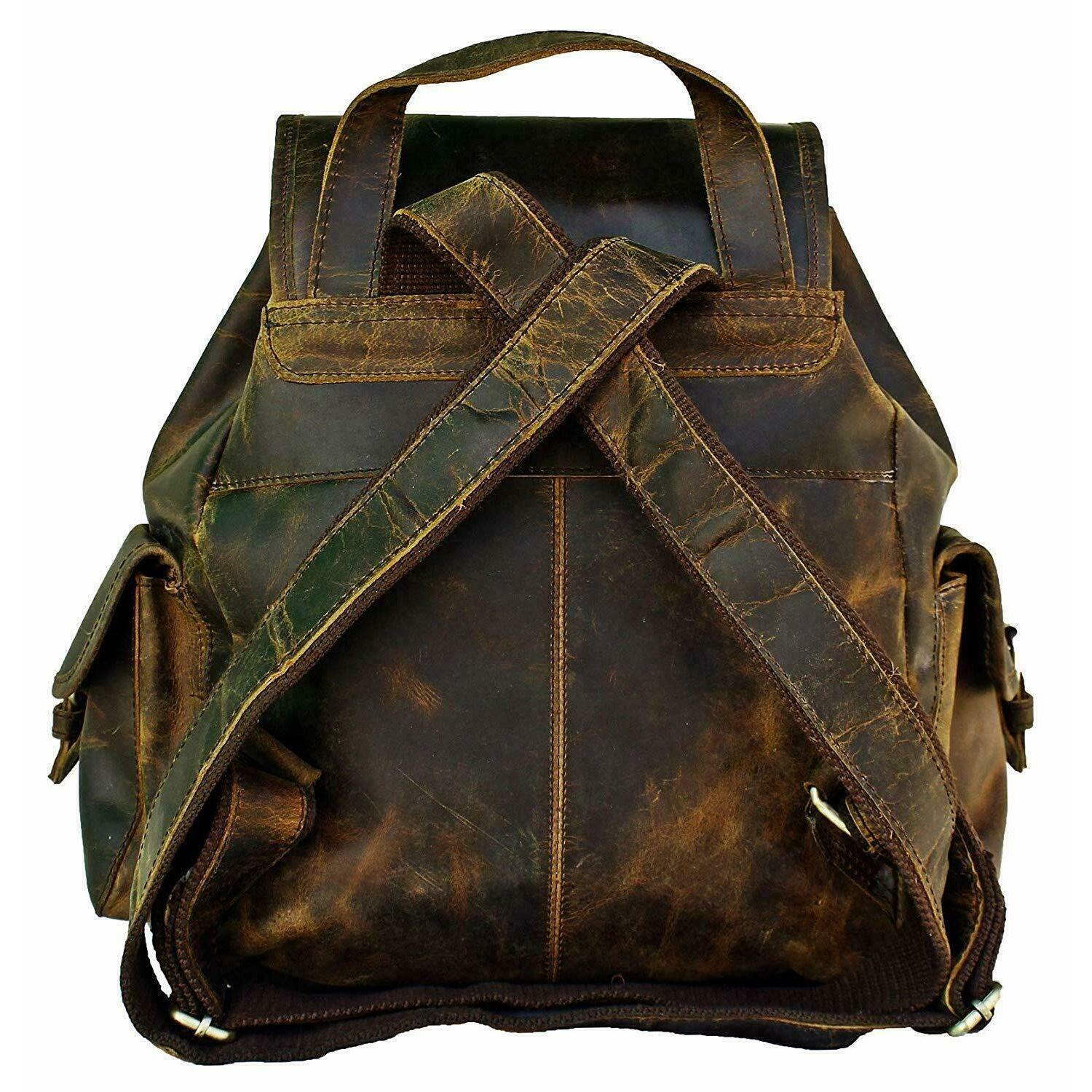 Рюкзак для ноутбука Satchel из натуральной кожи буйвола Рюкзак Сумка-мессенджер 16 X 8 — фото 2