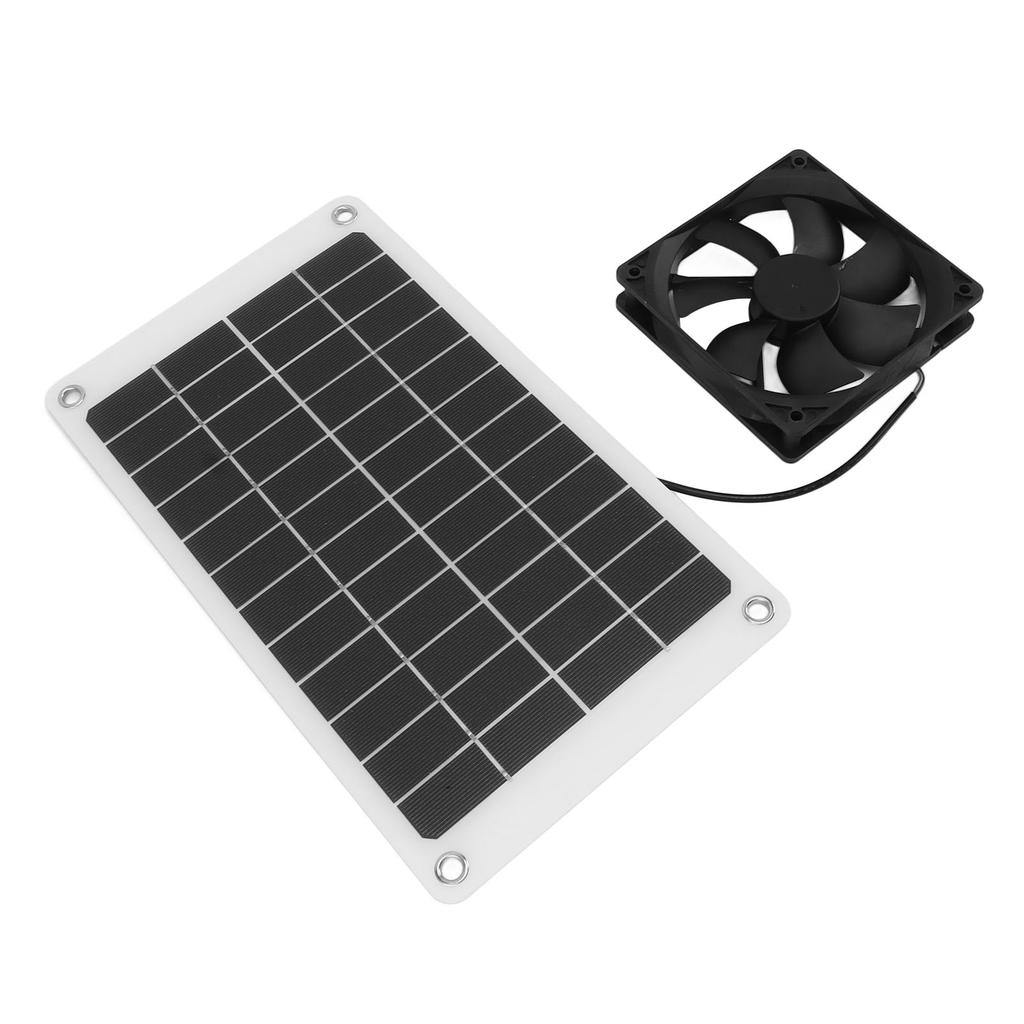 Solar Exhaust Fan IP67 Waterproof 10W 12V Solar Panel Ventilation Fan for Chicken Coop Shed Pet House