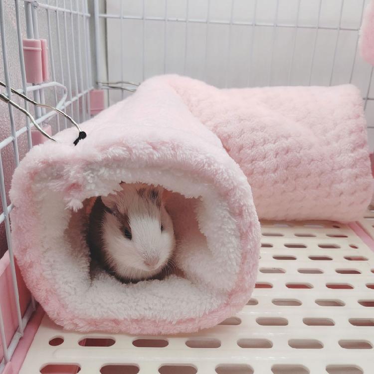 Hamster Hammock Cave Shed Small Pet Warm Hut Cage Tunnel for Guinea Pigs