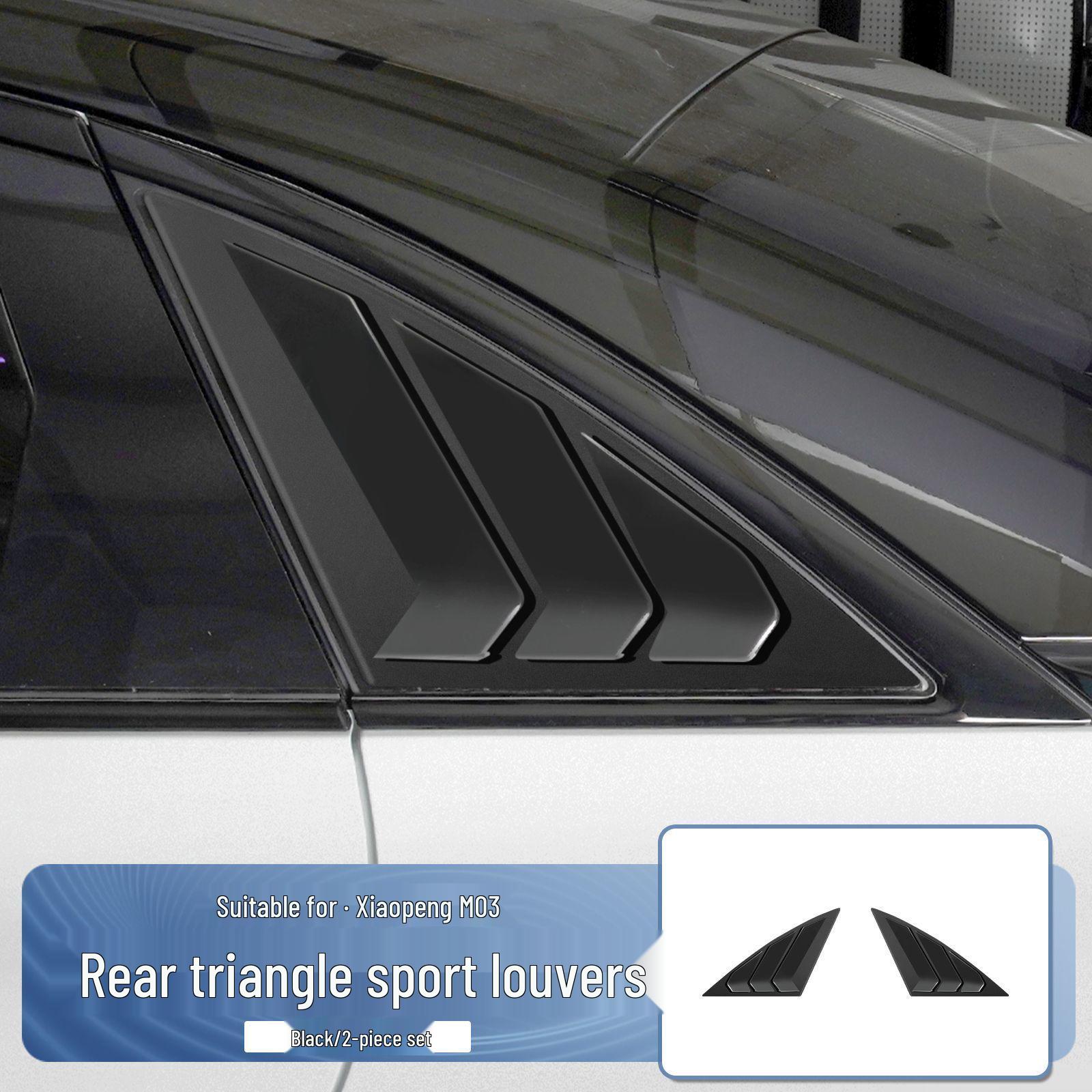 Rear Triangular Air Outlet Blinds for Xiaopeng MONA M03 - Blackening and Sports Kit Exterior Mods