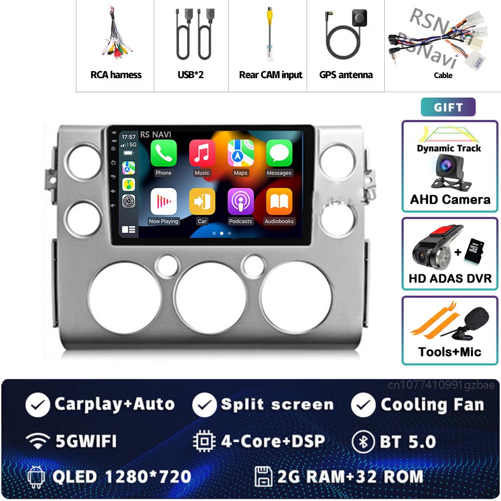 Android 14 Carplay Auto For Toyota FJ Cruiser J15 2006 - 2020 Car Radio 4G WIFI Player Multimedia srereo Navigation Video GPS BT