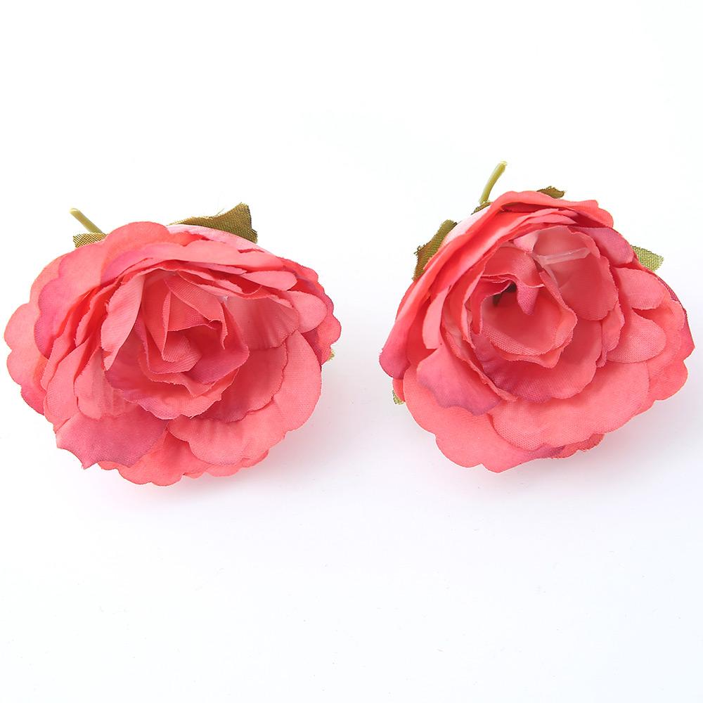 10/20Pcs Artificial Flower Heads Home Room Decoration Bridal DIY Flower Wreath Craft Handmade Gift Box Wedding Decor Accessories