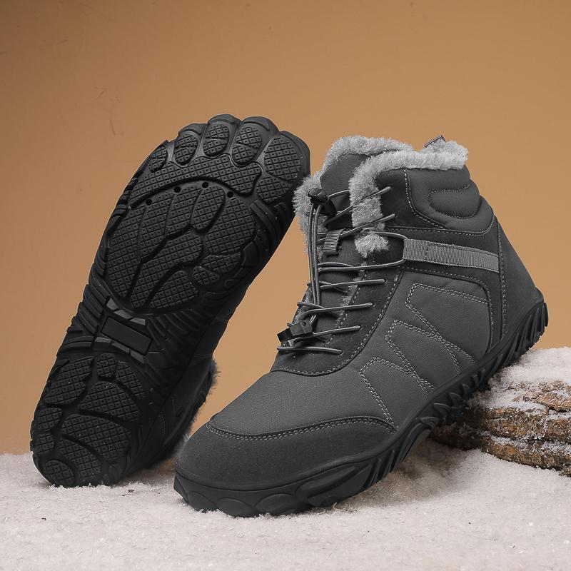 Herren Schnee Barfuß Freizeitschuhe Neue Winterstiefeletten Outdoor Arbeitsschuhe Damen Warme Pelz Männer Knöchelschuhe Männliche Schneestiefel Große Größe