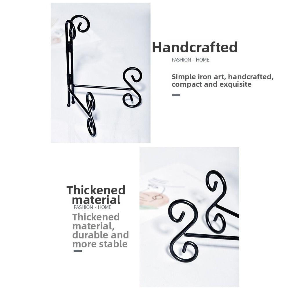 Iron Plate Stands Foldable Photo Pedestal Durable Metal Easel Rack  Bowl Picture Frame