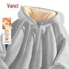 VANCL Men's Fleece-Lined Loose Hooded Sweatshirt