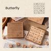 25Pcs/Set Wood Rubber Stamps Botanical Butterflies Decorative Wooden Stamps Clouds Stamps for Diaries Journals Scrapbooks Cards DIY Crafts