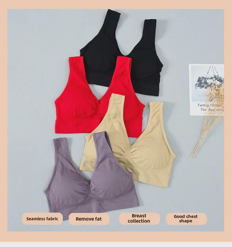 Mom’s Vest-Style Cotton Bra: No Underwire, Large Size, Ideal for Middle-Aged & Elderly Women, Sports Design, Supportive & Comfortable Fit.