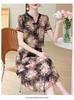 2026 Spring/Summer Fashionable V-Neck Short Sleeve Slimming Dress for Middle-Aged and Elderly Women