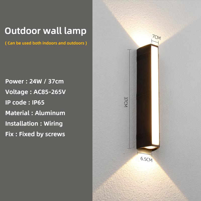 IP65 Outdoor Waterproof Wall Lamp for Stairway Corridor Courtyard Exterior Balcony Up and Down LED Wall Lights Indoor Outdoor