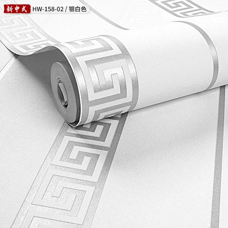 

Ретро Коричневые Обои Китайский Стиль Ключевой Узор Гостиная 3d Трехмерные Дзен Буддийский Зал Классические Домашние Обои 0.53x9.5m