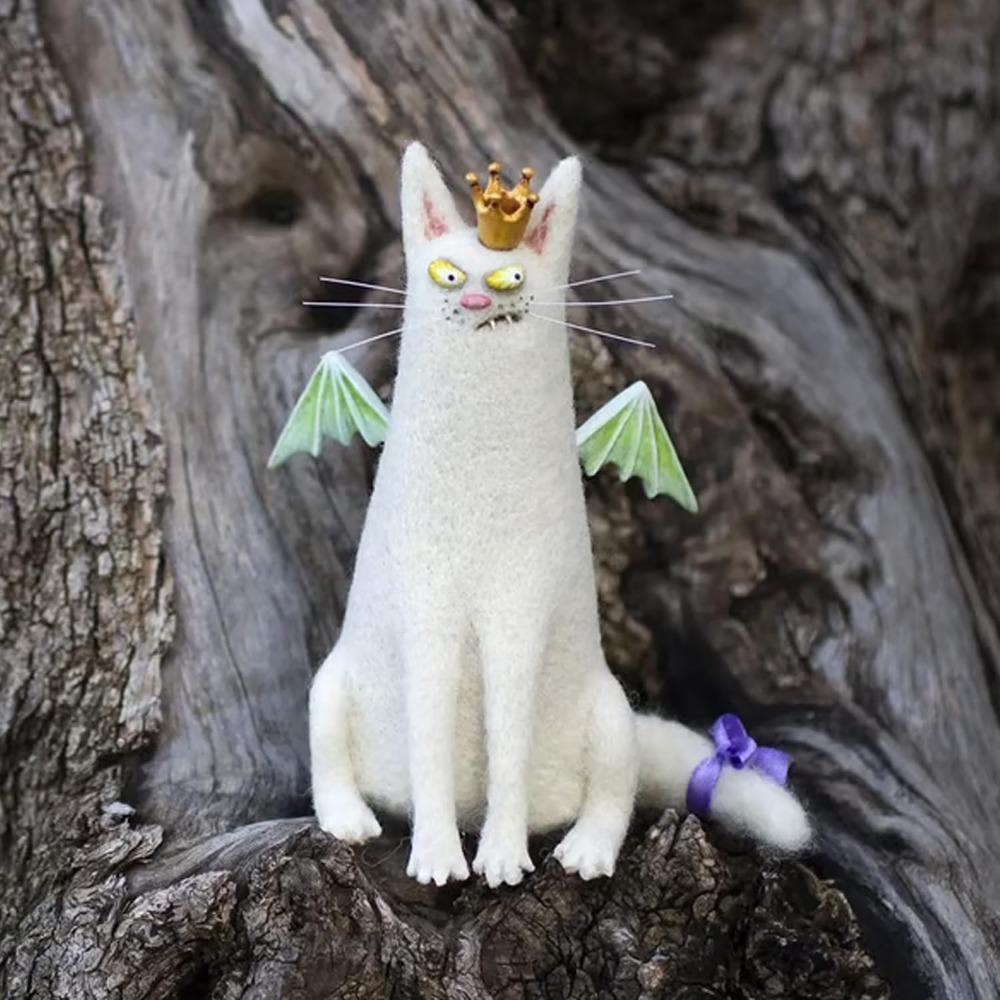 Cartoon-Tiere Wollfilz Vertraute Schrullige Handgemachte Begleiter Mini Große Augen Seltsam Niedlich Gefilzte Begleiter Mini-Tierdekoration