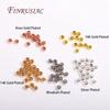 2/2.5/3/4/5/6MM Round Seamless Beads 14K Gold Plated Metal Smooth Spacer Beads For Bracelet High Quality DIY Jewelry Accessories