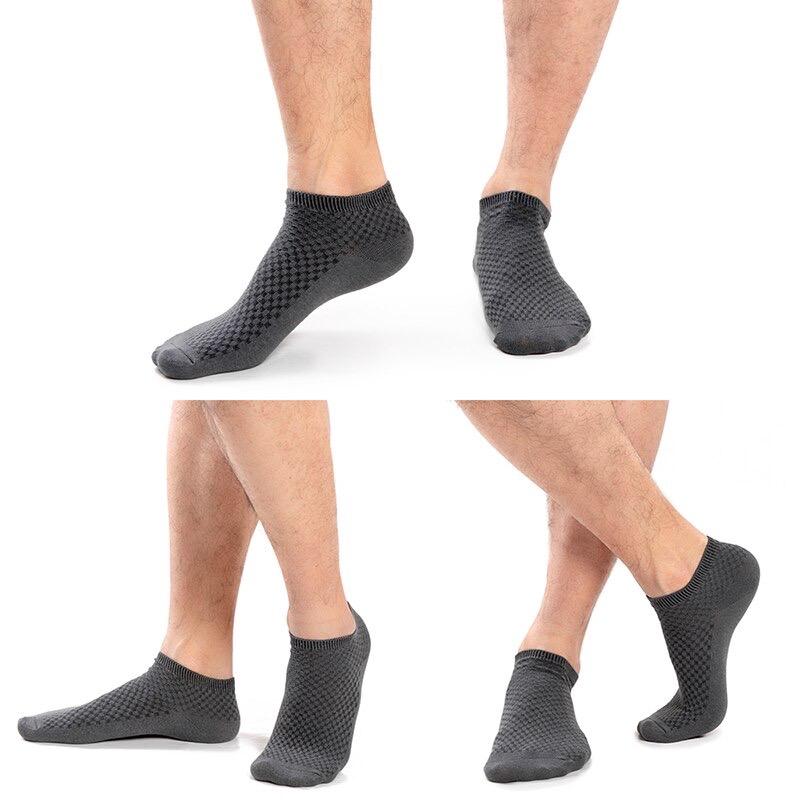 5Pairs/Men's Bamboo Fabric Socks High Quality Bamboo Fiber Casual Socks Breathable Antibacterial Deodorant Men's Ankle SocksEU45