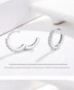 Korean Style S925 Sterling Silver Circle Earrings with Zircon Inlay – Women's Simple Studs