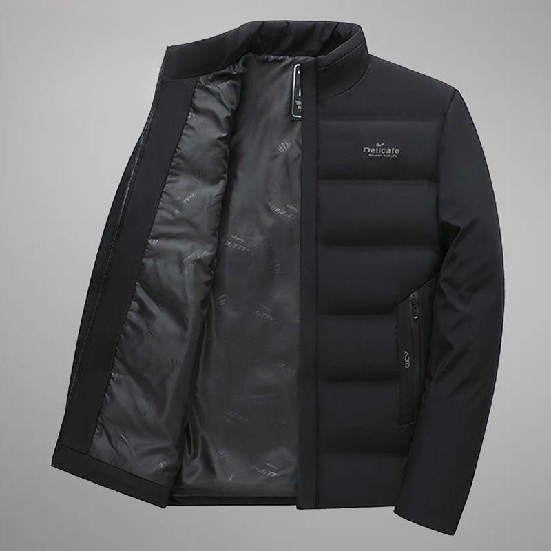 

Мужская куртка с хлопковой подкладкой, куртка с хлопковой подкладкой для папы, воротник-стойка, утолщенная куртка с пуховой подкладкой, для людей среднего и пожилого возраста, зимняя 5XL