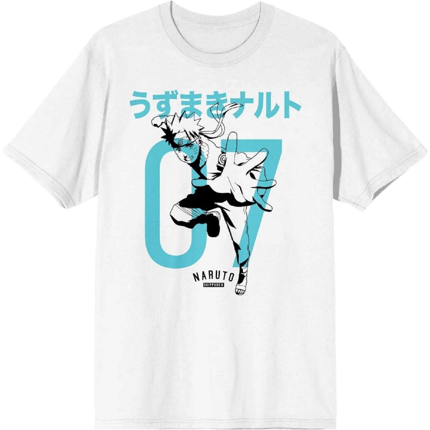 

Naruto Shippuden Black and White Naruto 07 Men s White T-Shirt(1) XXXXXL білий