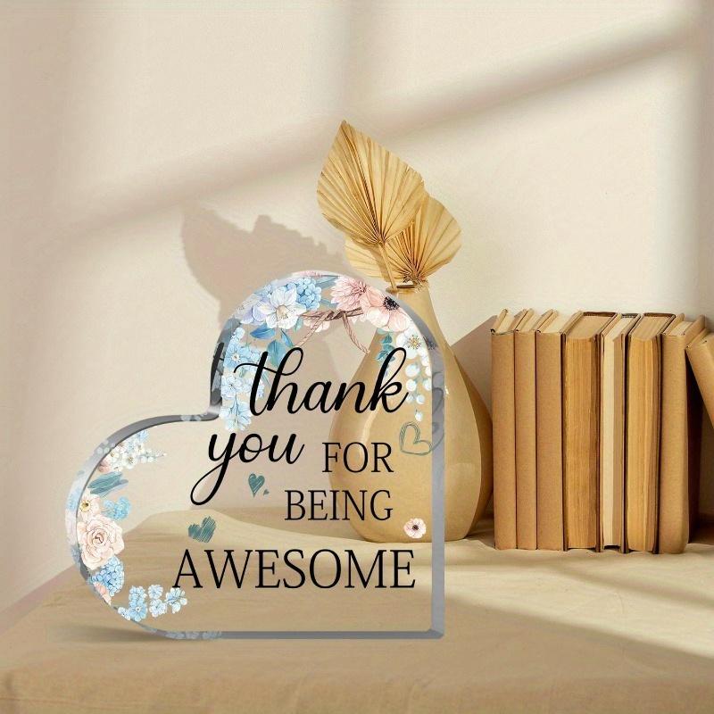 Thank You Heart Keepsake - Inspirational Office Gift for Coworkers & Teachers