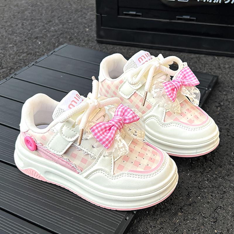 2025 Autumn Girls' Princess Sneakers - Soft Sole White Sports Shoes