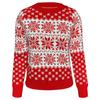 Autumn Winter Women's Christmas Style Snowflake Long Sleeve Base Layer Knit Sweater Luxurious Relaxed-fit Slimming and Versatile Top