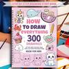 Comment Tout Dessiner 300 Dessins Livre Livre de Dessins Étape par Étape Portable Voyage Tout-Petits Garçons Filles Éducatif Animal Fruit Choses Peinture