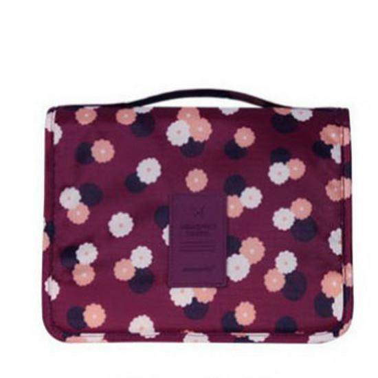 Foldable Women's Travel Wash Bag with Hanging Hook
