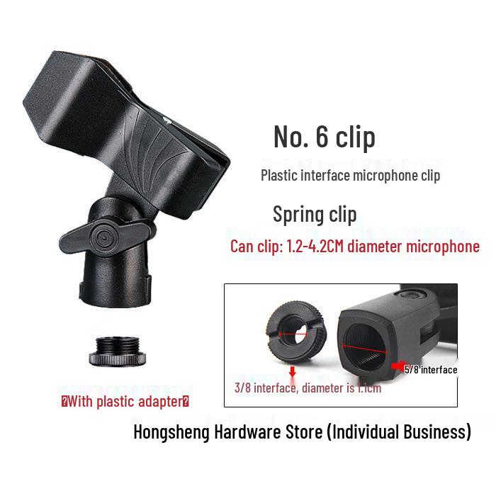 Universal Boom Arm Microphone Clip for Broadcasting & Interviews