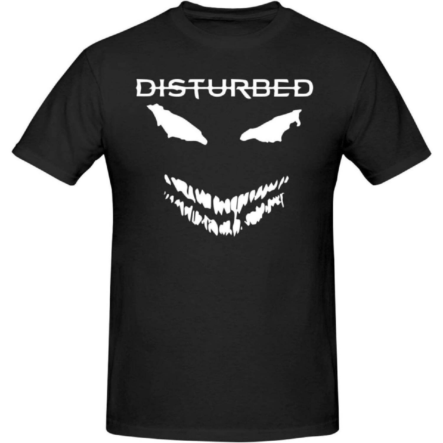 JOISOMI Men s T-Shirt Disturbed Band Crew Neck T-Shirt Cotton Casual Athletic Men s Running Shirts S разноцветный