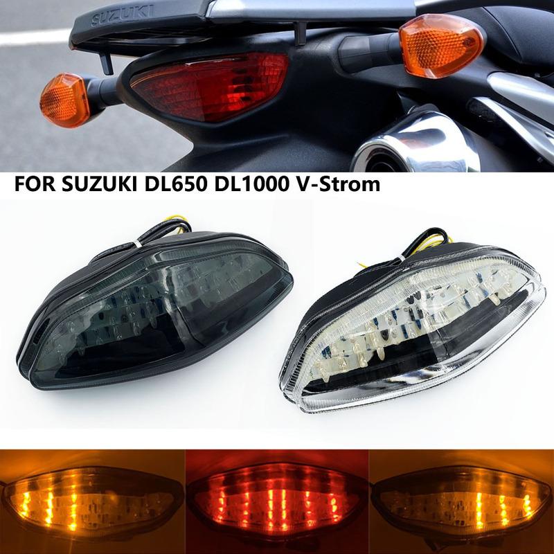 For Suzuki V-Strom DL 1000 650 LED Tail Light Motorcycle Integrated Rear Brake Stop Lamp Turn Signal Taillight Assembly 2003-08