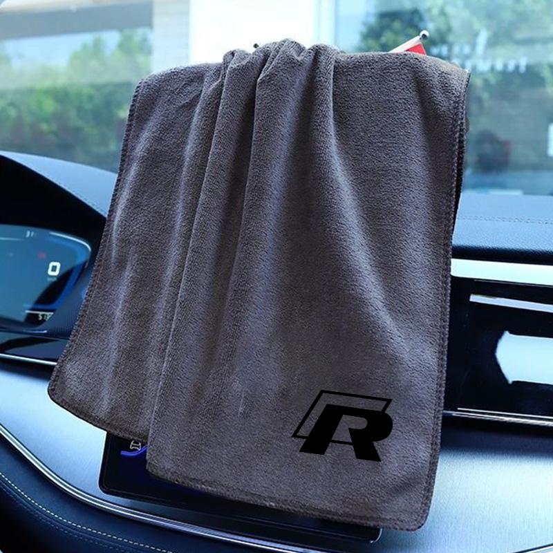 T26Car Microfiber Wash Towel Wipe Drying Cloth Cleaning Tool For Volkswagen VW GTI Polo Passat B6 Golf Tiguan T-ROC Jetta Arteon CC
