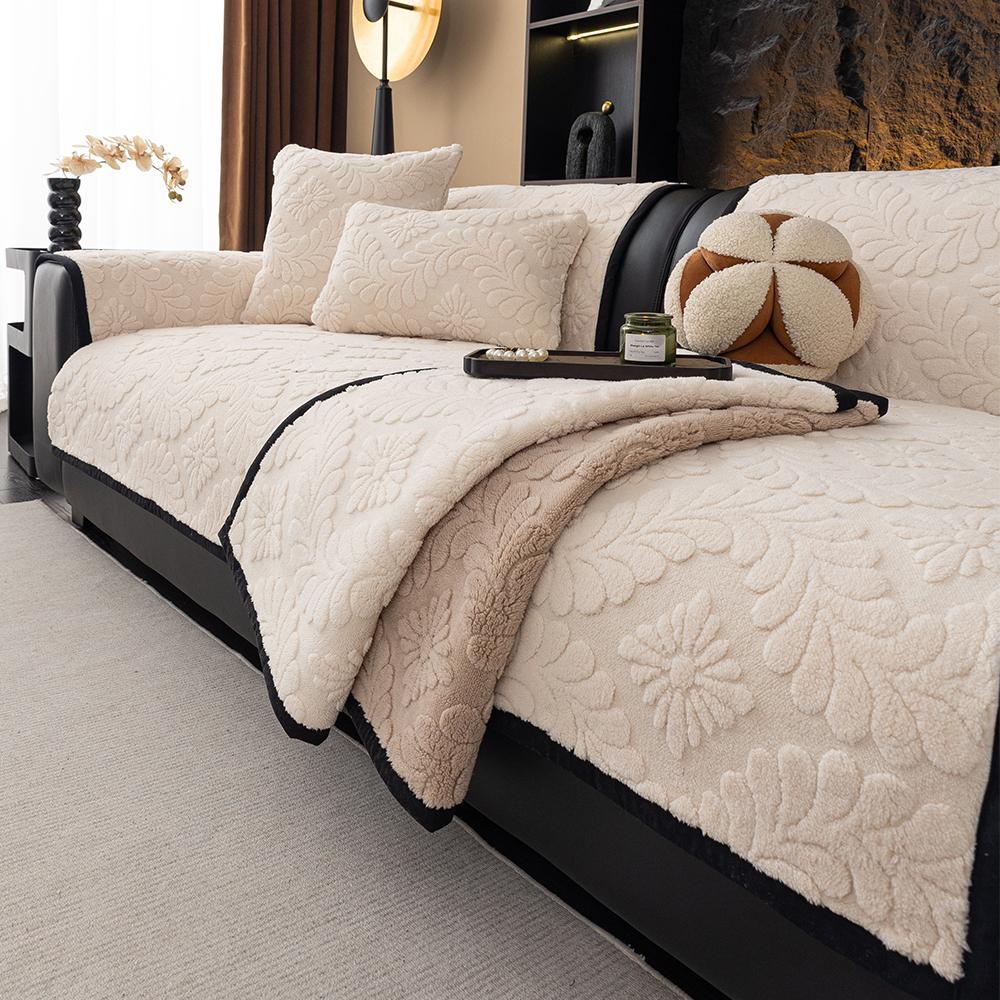 Jacquard Sofa Seat Cover High Quality Anti-Slip Padded Plush Sofa Cushion For Living Room Protector Couch Cover For Sofa
