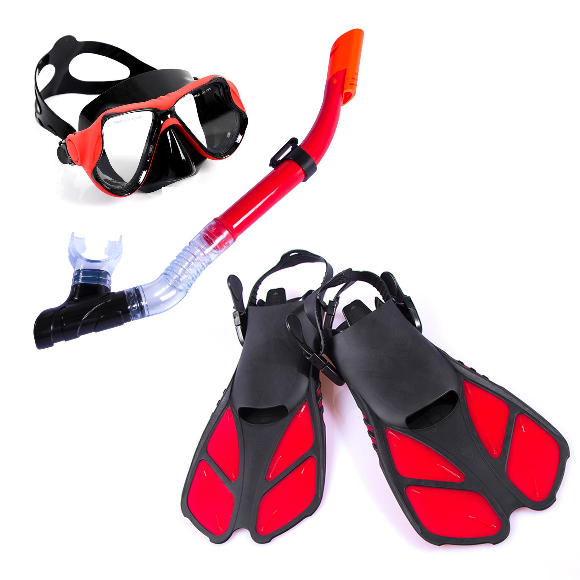 

Adult diving goggles fins snorkeling mask S/MD чорний