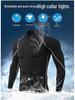 Men's High-Collar Basketball Training Tights - Long Sleeve, Plus Velvet, Warm, High Elastic, Quick-Drying.