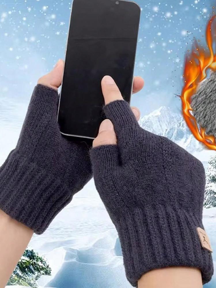 Winter Gloves for Men Women -Touch Screen Cold Weather Thermal Warm Knit Glove for Running Driving Hiking