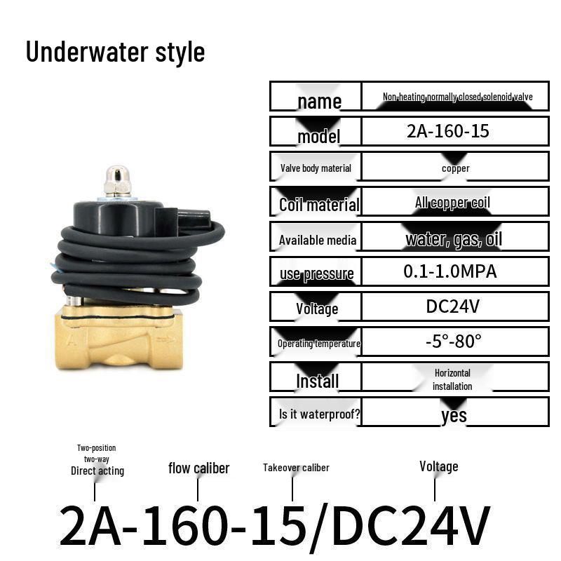 Válvula Solenoide Eléctrica - 1 Pulgada, 4 Puntos, Normalmente Cerrada, 12V/24V/220V Control de Agua y Drenaje