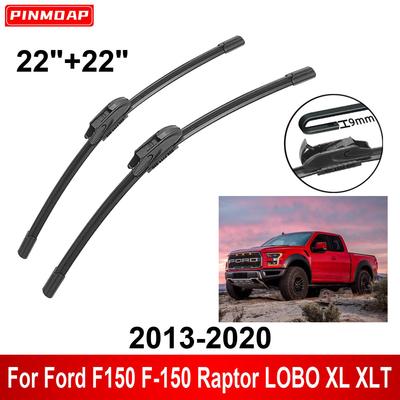 2 tergicristalli 22"+22" tergicristalli anteriori di ricambio per Ford F150 F-150 Raptor LOBO XL XLT 2013-2020 spazzole tergicristallo originali
