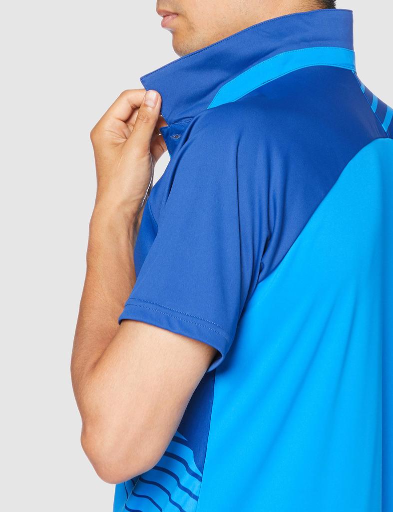 Tennis Wear Game Shirt Short Sleeve 62JA0003 Diva Blue Japan S To Japanese Size [Mizuno] (equivalent S)