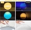 Smart LED Alarm Clock with Sunrise/Sunset Feature Colorful Wake-Up Light ABS Electronic Digital Display for Bedroom Use