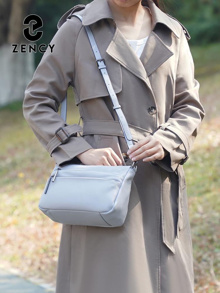 Zency Simple Small Handbag Crossbody for Women Genuine Leather