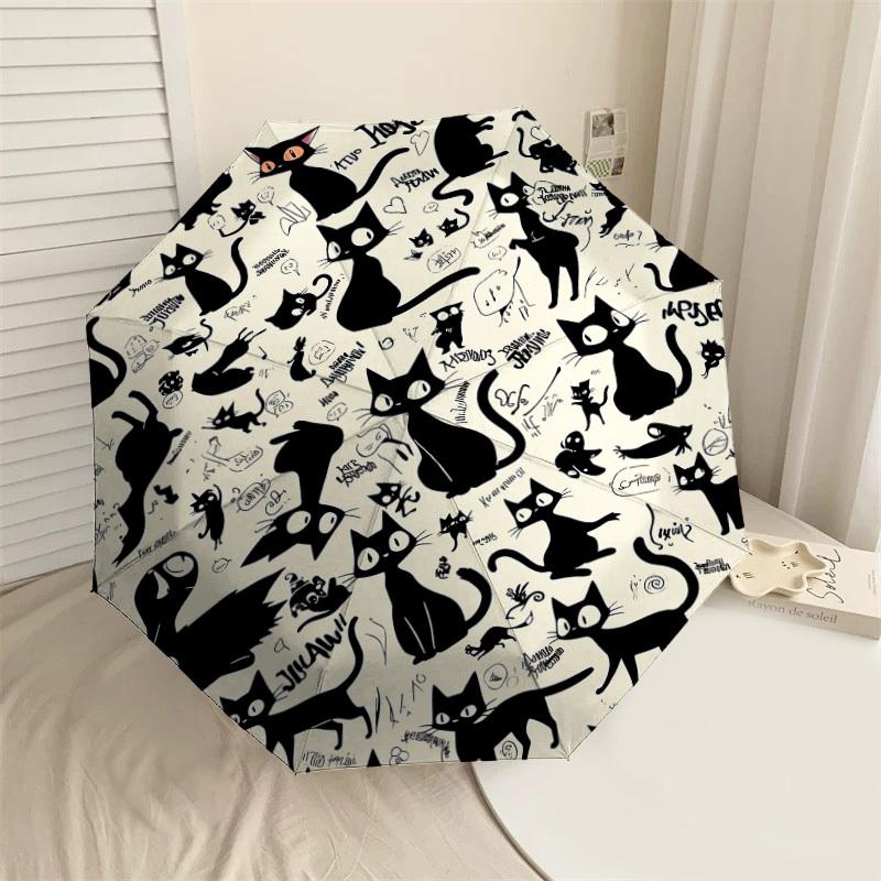 

1PC cat pattern Umbrella-8-Rib Reinforced, Automatic Open, Lightweight & Durable, Cute Fashion Accessory for Outdoor-P79